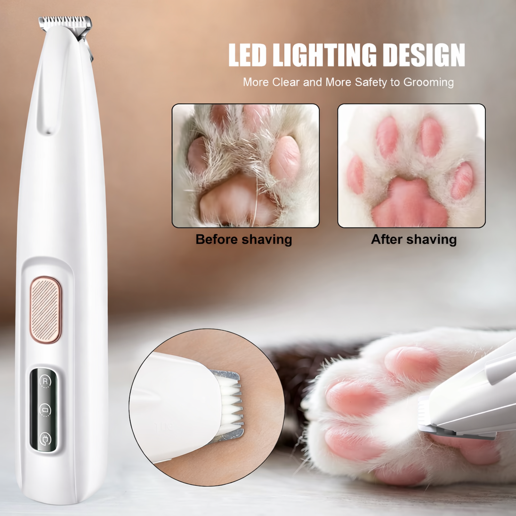 Quiet LED Pet Paw Trimmer – Safe, Stress-Free Grooming at Home
